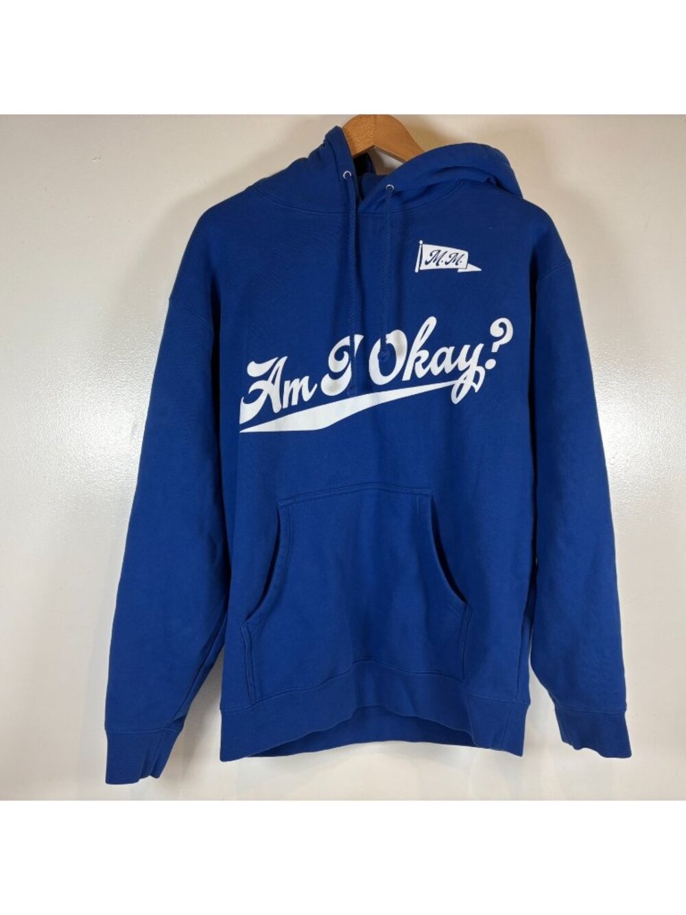 Megan Moroney Hoodie Sweatshirt Womens Size L Blue Am I Okay Promo Country Music